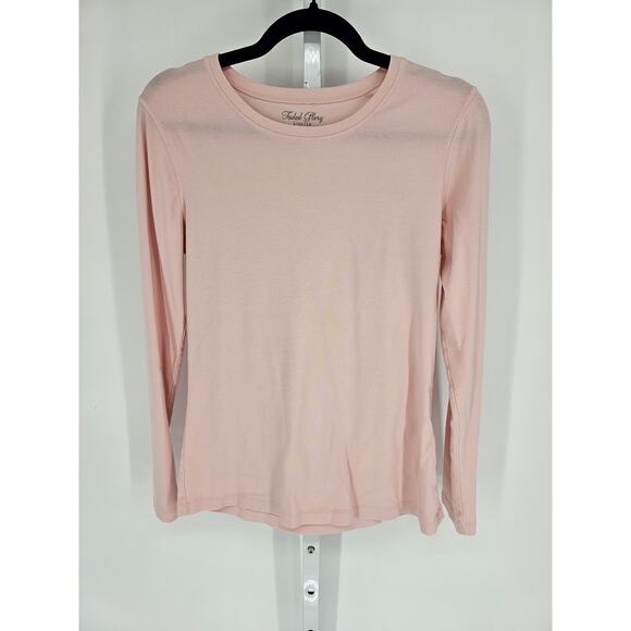 Vintage Faded Glory Womens Sz M Long Sleeve T Shirt Light Pink Cotton - Picture 1 of 3